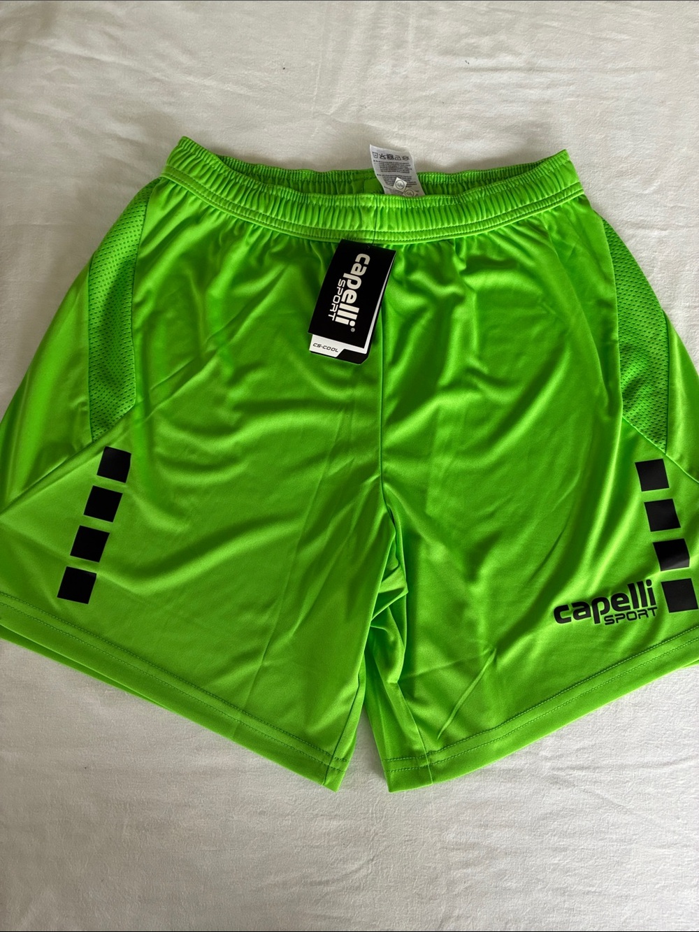 Capelli of New York Neon Green Men's Soccer Shorts